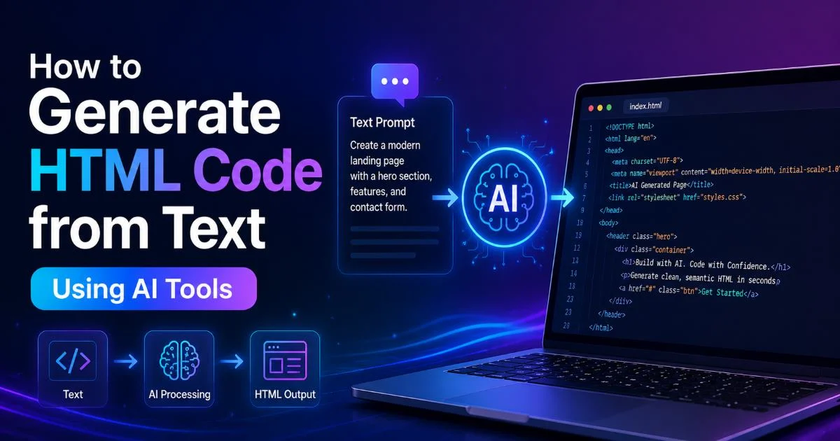How to Generate HTML from Text Using AI Tools: Step-by-Step Guide